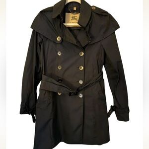 Burberry London Short Hooded Trench Coat – Nova Check